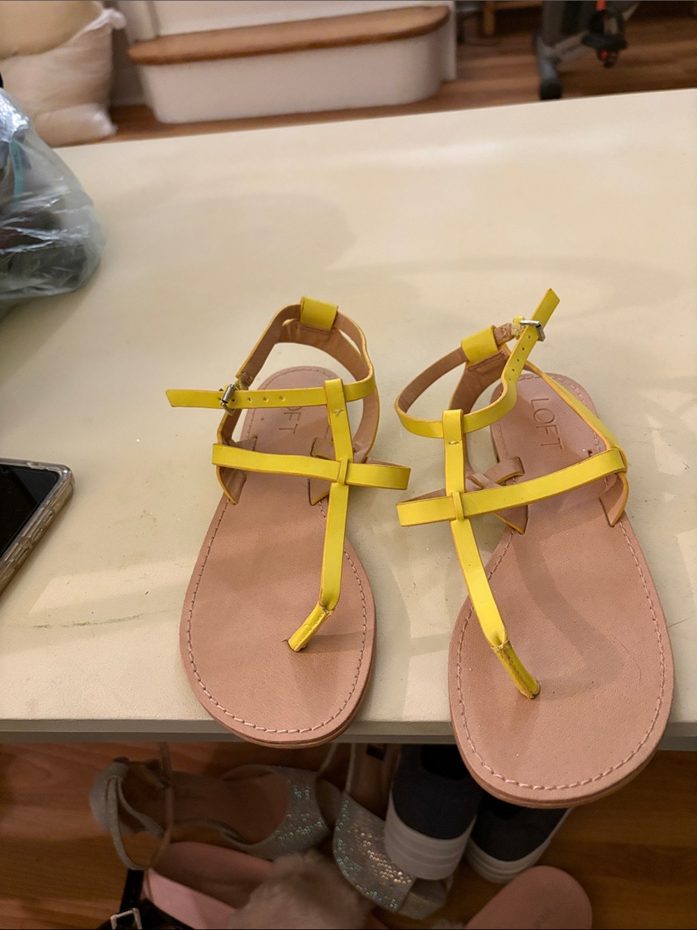 LOFT Yellow T-Strap Girls Sandals